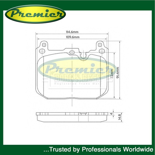 Premier front brake pads - front,
