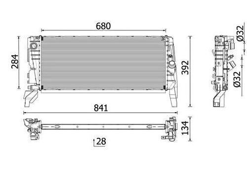 Radiator mahle fits bmw x1 - fits,
