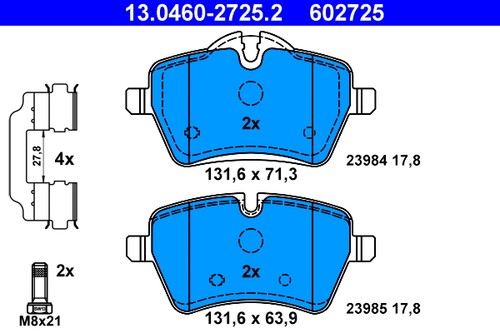 Front brake pad - front,