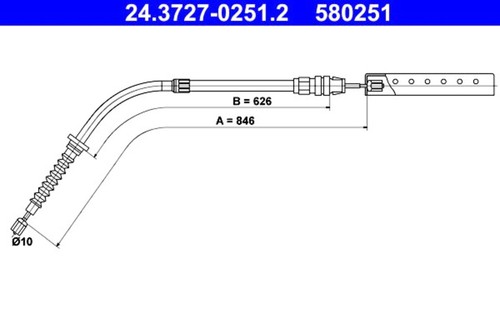 Parking brake cable - brake, ate