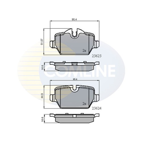Brake pads set for mini - pads, cooper
