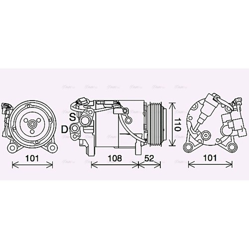 Air con compressor for - compressor, mini
